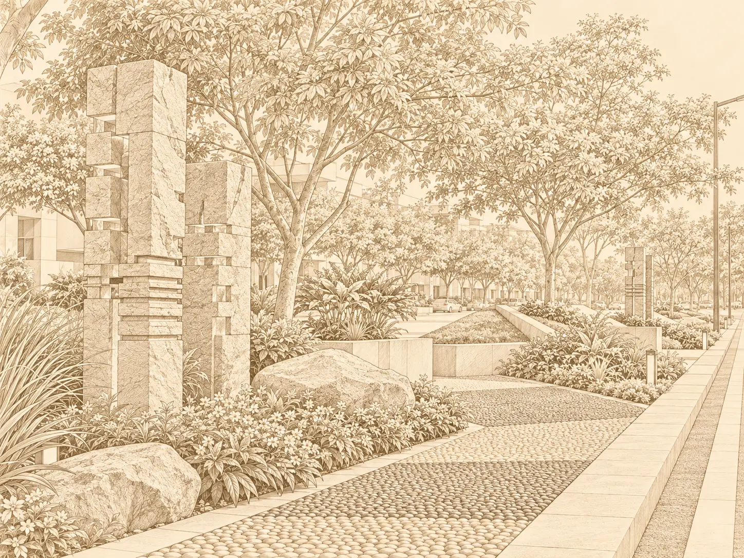 Ashtavinayak ShantiKunj City - Sketch