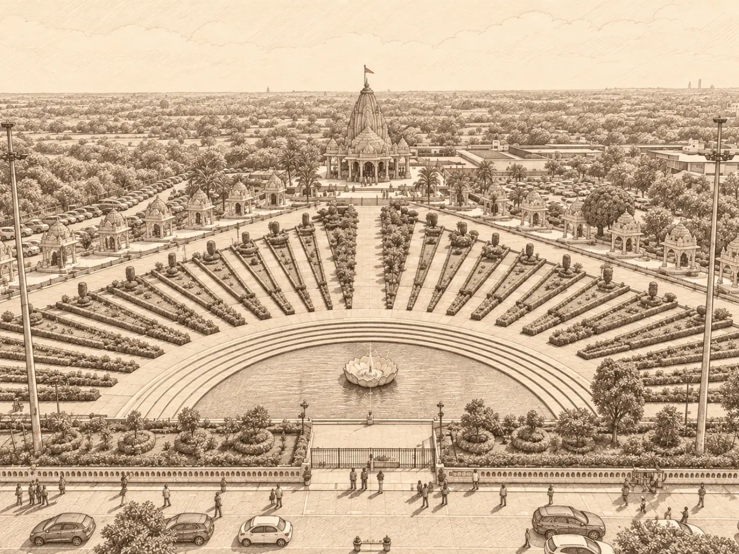 Kaivalya Dham Mandir - Sketch