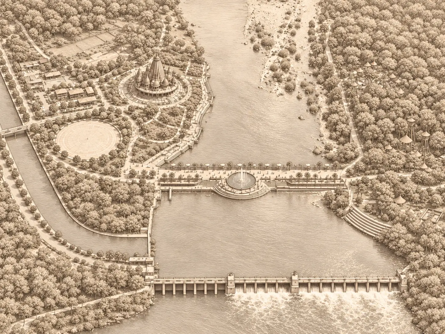 Rudreshwar Corridor Development, Dhamtari - Sketch
