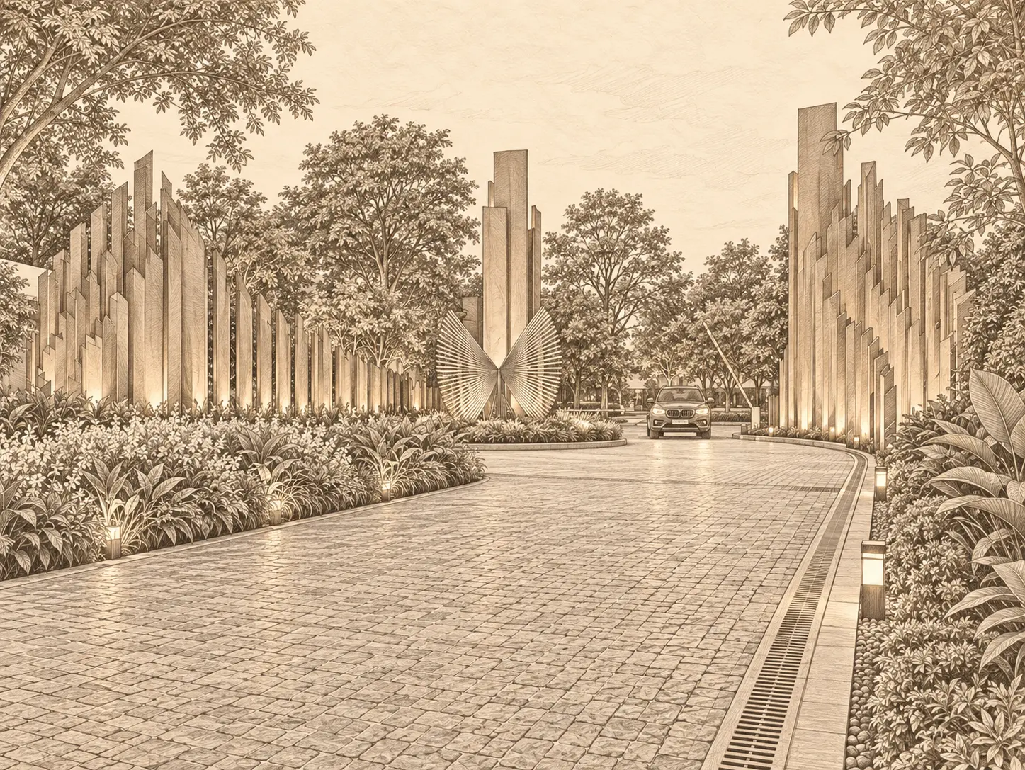 Wallfort mangalam City - Durg - Sketch